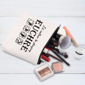 G2TUP Euchre Player Makeup Bag Euchre Game Bag I\'d Rather be Playing Euchre Card Game Gift Pouch (Euchre Makeup Bag)