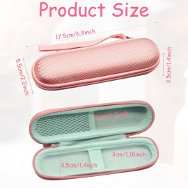 Portable Hard Carrying Case for Solowave 4 in 1 facial wand, Solawave wand for face Protective Bag Storing USB Cable, Hard Case Facial Wand with Zipper and Hanging Rope (Pink)