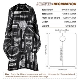 12PCS Hair Cutting Comb Set - Barber Combs for Men & Stylists - Barber Cape with Adjustable Neck Size & Neck Duster Brush