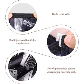 12PCS Hair Cutting Comb Set - Barber Combs for Men & Stylists - Barber Cape with Adjustable Neck Size & Neck Duster Brush