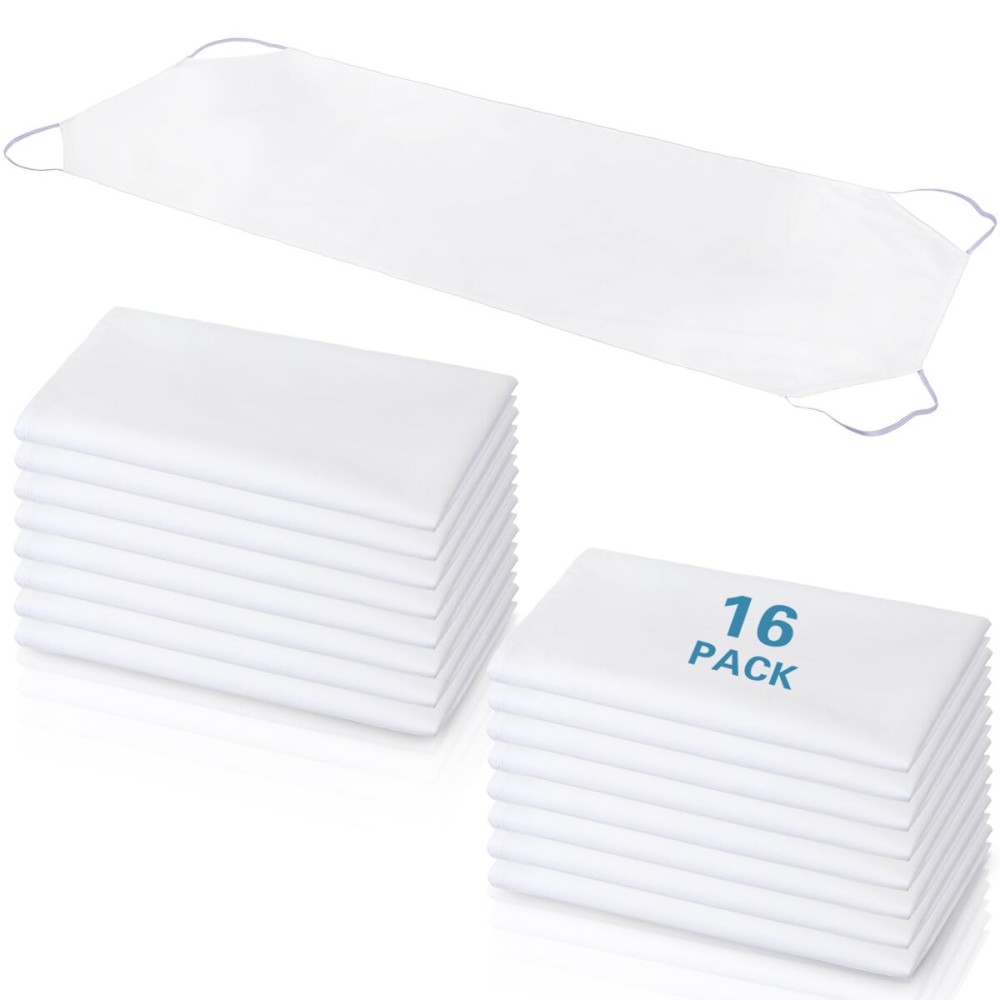 Newwiee 16 Pcs Standard Size Daycare Cot Sheet Bulk 20 x 48 White Breathable Microfiber Nap time Sheet Cot Bed Fitted Sheet Cover for Preschool Kid Child Children Toddler Boy Girl Back to School