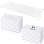 Newwiee 16 Pcs Standard Size Daycare Cot Sheet Bulk 20 x 48 White Breathable Microfiber Nap time Sheet Cot Bed Fitted Sheet Cover for Preschool Kid Child Children Toddler Boy Girl Back to School