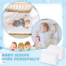 Newwiee 16 Pcs Standard Size Daycare Cot Sheet Bulk 20 x 48 White Breathable Microfiber Nap time Sheet Cot Bed Fitted Sheet Cover for Preschool Kid Child Children Toddler Boy Girl Back to School