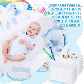 Newwiee 16 Pcs Standard Size Daycare Cot Sheet Bulk 20 x 48 White Breathable Microfiber Nap time Sheet Cot Bed Fitted Sheet Cover for Preschool Kid Child Children Toddler Boy Girl Back to School