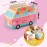 ANGOLIO 12Pcs Groovy Party Favor Boxes Groovy Hippie Peace Bus Centerpiece Birthday Party Decorations Peace Signs Daisies Rainbows for Baby Girls Kids Boho Hippie Birthday Decoration Supplies