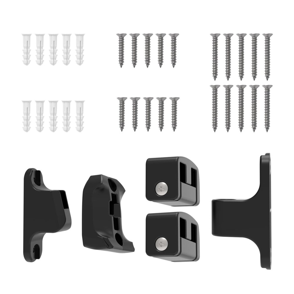 Hole Mounting Kit for Babelio 26-43 Auto Close Baby/Dog Gate for Stairs, Contains Screws, Black