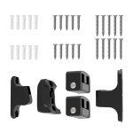 Hole Mounting Kit for Babelio 26-43 Auto Close Baby/Dog Gate for Stairs, Contains Screws, Black