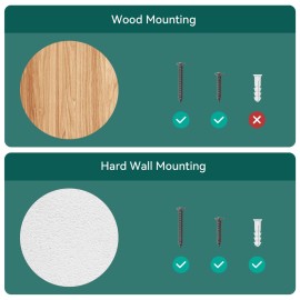 Hole Mounting Kit for Babelio 26-43 Auto Close Baby/Dog Gate for Stairs, Contains Screws, Black