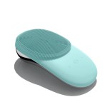 Facial Cleansing Brush, Sonic Waterproof Cleansing Brush(8 Adjustable Speeds) Effectively Cleans and Exfoliates, Soft Silicone Heated Massage Helps Open pores&Import Essence, Relieve Fatigu (Green)