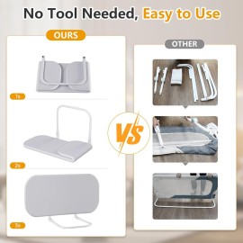 strenkitech Toddler Bed Rails for Travel - Baby Guard Bed Rail Portable for Crib, Twin, Queen, Full, King Size Beds - Easy to Assemble, Safety Bed Side Rail for Toddlers and Kids