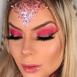 MEICOLY Pink Face Body Glitter,Sparkling Chunky Hair Glitter,Mermaid Face Glitter,Body Glitter for Women and Girls MEICOLY Pink Face Body Glitter,Sparkling Chunky Hair Glitter,Mermaid Face Glitter,Body Glitter for Women and Girls