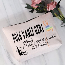 JYTAPP Pole Vaulter Makeup Bag Pole Vault Gifts Pole Vault Girl Like a Normal Girl But Cooler Makeup Bag Gifts For Pole Vaulters Makeup Zipper Pouch Bag