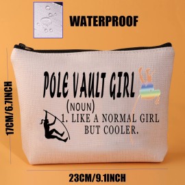 JYTAPP Pole Vaulter Makeup Bag Pole Vault Gifts Pole Vault Girl Like a Normal Girl But Cooler Makeup Bag Gifts For Pole Vaulters Makeup Zipper Pouch Bag