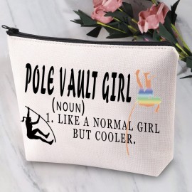 JYTAPP Pole Vaulter Makeup Bag Pole Vault Gifts Pole Vault Girl Like a Normal Girl But Cooler Makeup Bag Gifts For Pole Vaulters Makeup Zipper Pouch Bag