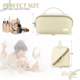 KAT MYHR Large Capacity Travel Cosmetic Bag - Waterproof Makeup Organizer Cosmetics Make Up for Women Cute