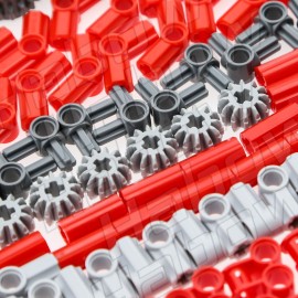 Habow 450pcs Technic-Parts Gears-Axle-Pin-Connector Compatible with Lego-Technic, Technic Bush Technic Joint Connector. MOC Replacement Pieces and Parts.