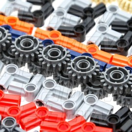 Habow 450pcs Technic-Parts Gears-Axle-Pin-Connector Compatible with Lego-Technic, Technic Bush Technic Joint Connector. MOC Replacement Pieces and Parts.