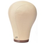 21 Inch Cork Canvas Block Head Mannequin Head Wig Display Styling Head.