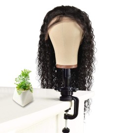 21 Inch Cork Canvas Block Head Mannequin Head Wig Display Styling Head.
