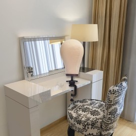 21 Inch Cork Canvas Block Head Mannequin Head Wig Display Styling Head.