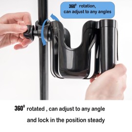 Universal Stroller & Walker Cup Holder Attachment - Fits Most Strollers, Wheelchairs, Bikes & Motorcycles