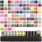 ROSALIND 100PCS Gel Nail Polish Set, 92 PCS Colors Gel Polish Set with 8 Bottles of Base and Glossy Matte Top Coat Starter Nail Set Suitable for All Seasons Gift for Women