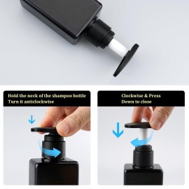 Hethyo Travel Bottles Travel Accessories Toiletries 4 Pack 3.7oz/110ml Travel Shampoo And Conditioner Bottles Empty Plastic Pump Bottle Dispenser Travel Size Bottles (3labels &1blank black) Hethyo Travel Bottles Travel Accessories Toiletries 4 Pack 3.7oz/110ml Travel Shampoo And Conditioner Bottles Empty Plastic Pump Bottle Dispenser Travel Size Bottles (3labels &1blank black)