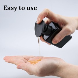 Hethyo Travel Bottles Travel Accessories Toiletries 4 Pack 3.7oz/110ml Travel Shampoo And Conditioner Bottles Empty Plastic Pump Bottle Dispenser Travel Size Bottles (4blank black)