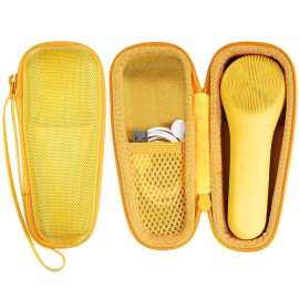 co2CREA Hard Carrying Case Compatible with NgraCoola CLIE 2 1 Sonic Facial Cleansing Brush (Yellow)