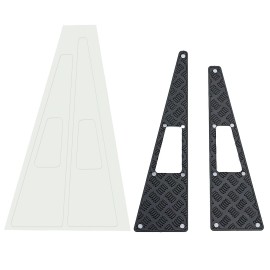 AXSPEED 1 Set Stainless Steel Anti-Skid Plate Engine Hood Cover Set with Intake Grille for 1:18 TRX4-M TRX4M Defender