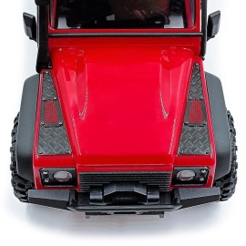 AXSPEED 1 Set Stainless Steel Anti-Skid Plate Engine Hood Cover Set with Intake Grille for 1:18 TRX4-M TRX4M Defender