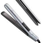 LANVIER Hair Straightener Flat Iron, 2 in 1 Hair Straightener and Curler, Nano Silver Tourmaline Titanium Ceramic Flat Iron, 15s Fast Heating, Rotating Temp Dial, Smart LED, Dual Voltage Hair Styler
