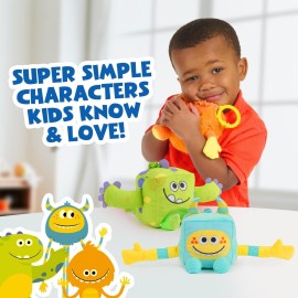 Super Simple WowWee Sensory Plush Monsters Dewey (Orange) with 5+ Sensory Features (Ages 0+)