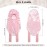 AWAYTR Long Satin Bonnet for Braids - Elastic Silk Hair Bonnets for Sleeping Night Cap Stretchy Tie Band for WomenPink