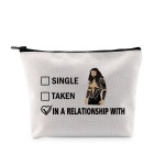 G2TUP M Inspired Gift Dating M Makeup Bag M Merch (M White Bag)