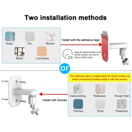 AOZTSUN Adjustable Baby Monitor Wall Mount for Infant Optics DXR-8 and DXR-8 Pro Video Baby Monitor, Easy Installation Without Drilling