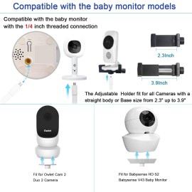 67 Adjustable Height Baby Monitor Floor Stand Holder for Nanit Pro Smart Monitor & Flex Stand,Owlet Cam/Cam 2 /Owlet Duo 2, Baby Monitor,Also Cameras with 1/4 Thread Connection