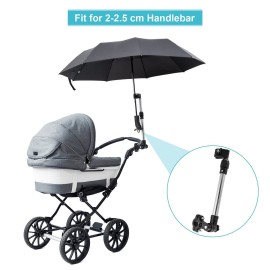 Baby Stroller Umbrella Holder, 360 Adjustable Retractable Umbrella Stainless Steel Stand Pram Umbrella Holder Accessories, Outdoor Activities