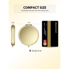 Getinbulk Compact Mirror Bulk, Set of 2 Double-Sided 1X/2X Magnifying Purse Pocket Makeup Mirrors(Round, Gold) Getinbulk Compact Mirror Bulk, Set of 2 Double-Sided 1X/2X Magnifying Purse Pocket Makeup Mirrors(Round, Gold)