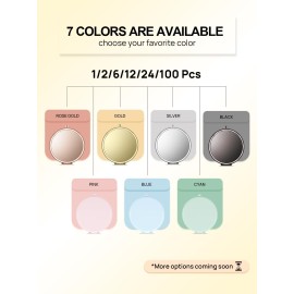 Getinbulk Compact Mirror Bulk, Set of 2 Double-Sided 1X/2X Magnifying Purse Pocket Makeup Mirrors(Round, Gold) Getinbulk Compact Mirror Bulk, Set of 2 Double-Sided 1X/2X Magnifying Purse Pocket Makeup Mirrors(Round, Gold)