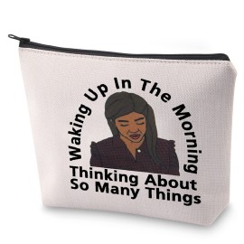 BLUPARK RHONJ Inspired Gift Waking Up In The Morning Thinking About So Many Things Makeup Bag Real Housewife Gift (Waking Up In The Morning)