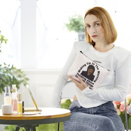 BLUPARK RHONJ Inspired Gift Waking Up In The Morning Thinking About So Many Things Makeup Bag Real Housewife Gift (Waking Up In The Morning)