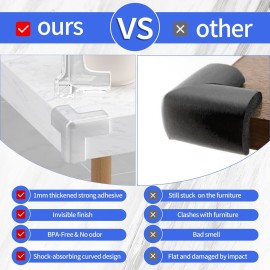 18 Pack Corner Protectors Baby Proof Corners and Edges Protector, Extra Large Clear Table Corner Protectors for Baby Safety Guards Bumpers Cover Sharp Furniture