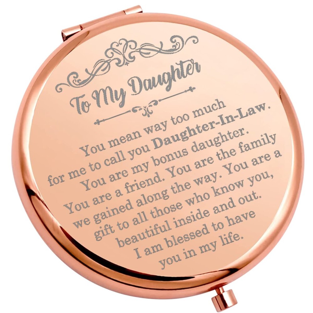WSNANG Daughter-in-Law Compact Pocket Makeup Mirror Gift for Bridal Travel