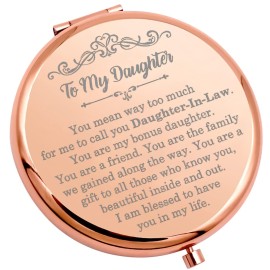 WSNANG Daughter-in-Law Compact Pocket Makeup Mirror Gift for Bridal Travel