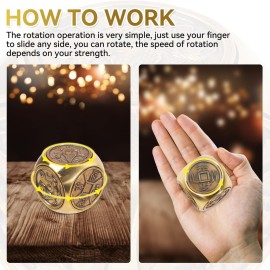 Hexahedral Spinning Metal Fidget Toy for Adults, Stress & Anxiety Relief - ADHD & Autism Sensory Toy (Small)