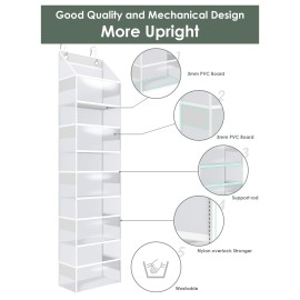 PHOTOONE 5-Tier Over The Door Storage Hanging Organizer, Clear Hanging Storage Pantry Organizer, Large Capacity Door Organizer for Closet, Bedroom, Baby Nursery, Bathroom and Sundries