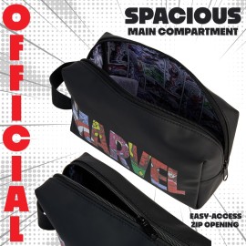 Marvel Mens Toiletry Bags - Travel Toiletries Bag Hanging Wash Bag for Men and Teenagers Holiday Gym - Gifts for Him