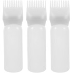 Kichvoe 3pcs Root Comb Applicator Bottle Hair Color Oil Applicator with Comb Head Design for Even Distribution Home Hair Styling and Coloring