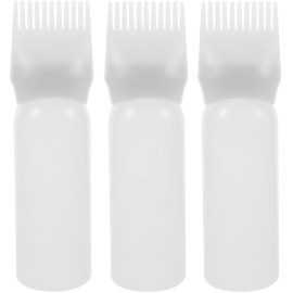Kichvoe 3pcs Root Comb Applicator Bottle Hair Color Oil Applicator with Comb Head Design for Even Distribution Home Hair Styling and Coloring